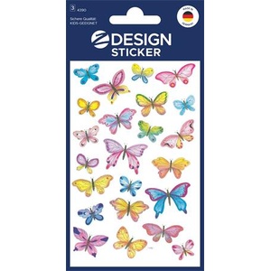 Avery zweckform Стикер, хартия, 3 листа, 76x120 mm, AVERY ZWECKFORM, "Z-Design No. 4390", пеперуди (4390)
