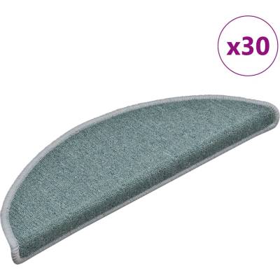 vidaXL Изтривалки за стълби, 30 бр. , 56x17x3 см, морскосини, полукръгли (3365742)