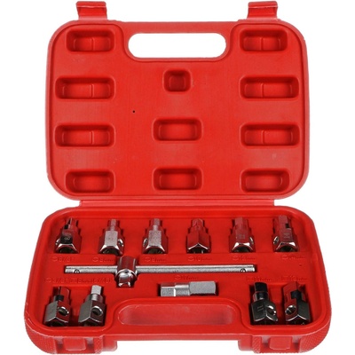 SIXTOL Oil Drain Set 12, Hex + čtyřhran, 12 ks