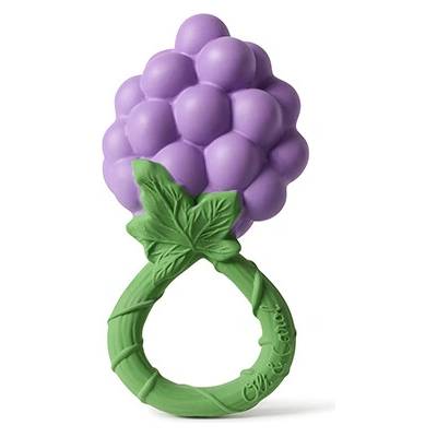 Oli&Carol Přírodní kousátko a chrastítko - Grape Rattle Toy