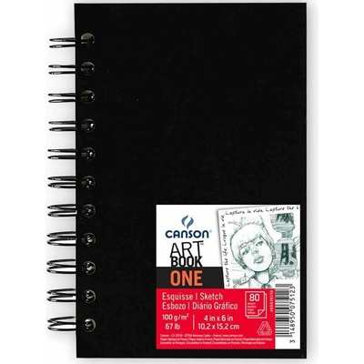 Canson Art Book One skicár 100 g/m² 80 listov 10,2 x 15,2 cm so špirálovou väzbou