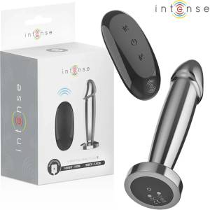  Метален анален плъг, вибрации и дистанционно, 8, 8см. - Intense Plug (D-243390)