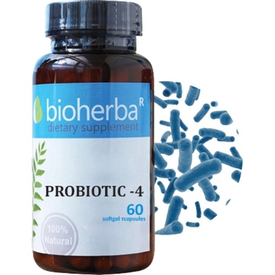 Bioherba 4 Strain Probiotic | with Riboflavin [100 капсули]