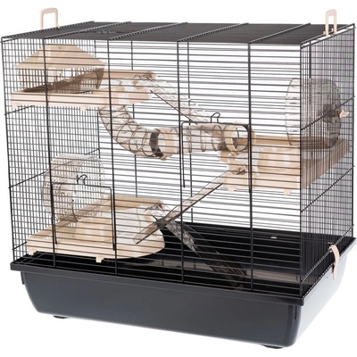 INTER-ZOO Pet Products Клетка за гризачи HOMER - 58 x 38 x 55 см ЧЕРНА