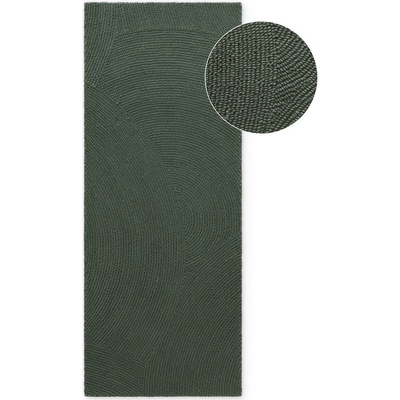 Hanse Home Тъмнозелена ръчно изработена вълнена пътека 80x200 cm Calmio - Hanse Home (106404-80x200)