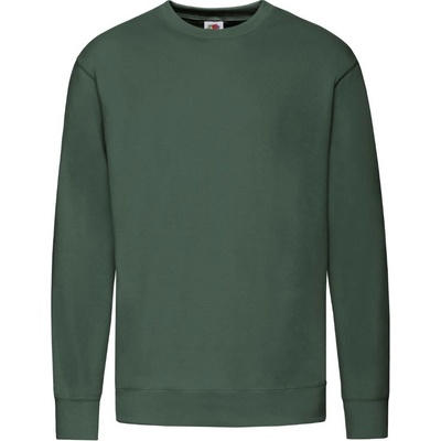 Fruit of the Loom Lightweight Set-In Sweat tmavo zelená