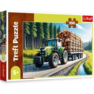 Trefl Пъзел Trefl от 100 части - Горски трактор (16493) - baby