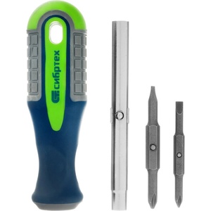 SIBRTEH Комбинирана отвертка Сибртех sl5/ph1 и sl6/ph2, 4 части - 13377