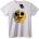 NOONEBRAND Тениска Разтопен Skull & Emoji - 2XL, White