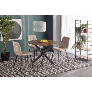 Bogdan Furniture Europe Трапезна маса edgar кръгла ОРЕХ/черно