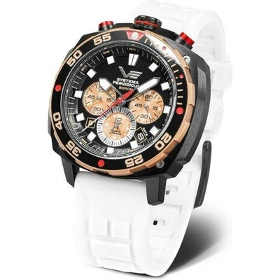 Vostok Europe VK67/650E721 Bílý silikonový řemínek