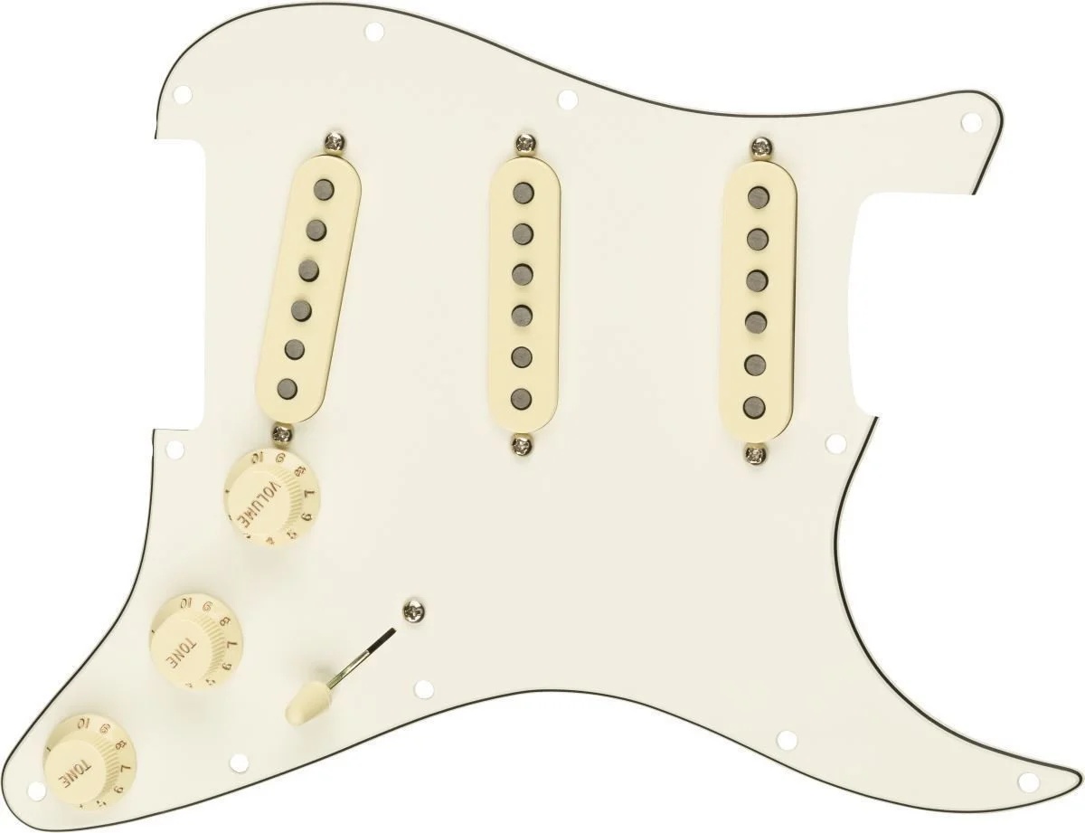 Fender Pre-Wired Strat SSS TX MEX White Pickguard (0992343509)