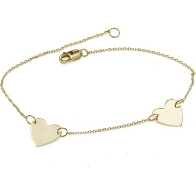 Zlatnictví Zlatíčko zlatý náramek se srdíčky twoheart1010