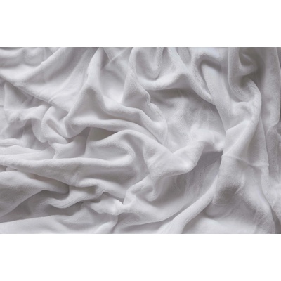 Jerry Fabrics Hřejivé prostěradlo mikroflanel Bílé 90x200