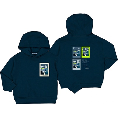 MAYORAL Спортен суичър с качулка за момче Майорал в тъмно синьо