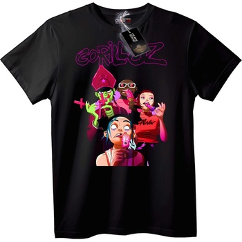 NOONEBRAND Тениска Gorillaz Официално Банд Изкуство - L, White