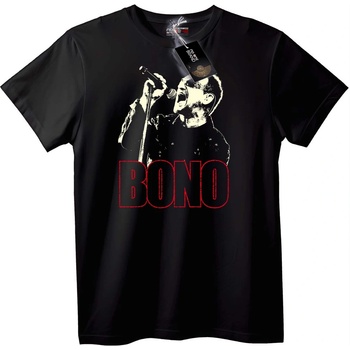 NOONEBRAND Тениска Боно - музикална икона U2 - 4XL, White