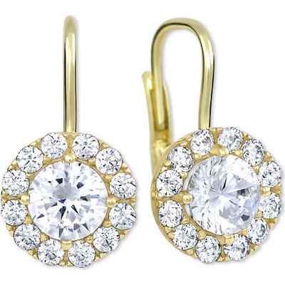 Soliter Zlaté náušnice s čírymi kryštálmi 239 001 00979