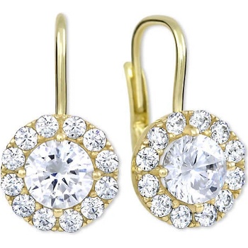 Soliter Zlaté náušnice s čírymi kryštálmi 239 001 00979