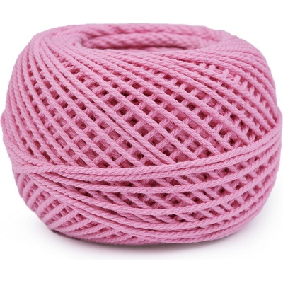 Bavlněná příze macrame / háčkovací 40 g - 6 (8) starorůžová sv.