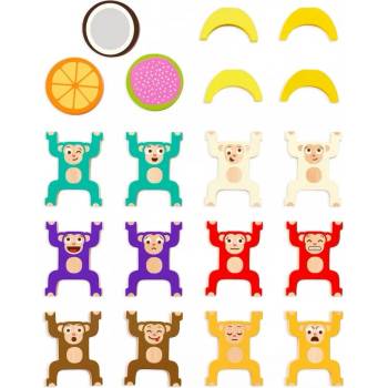 Battat Образователен комплект Battat - Дървени маймунки за подреждане (BTBE3727)