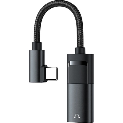 Xmart Адаптер Xmart - USB-C/жак 3.5 mm/USB-C, черен (20584)