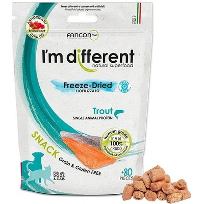 I'm different Snack mrazem sušené pamlsky pstruh 40 g