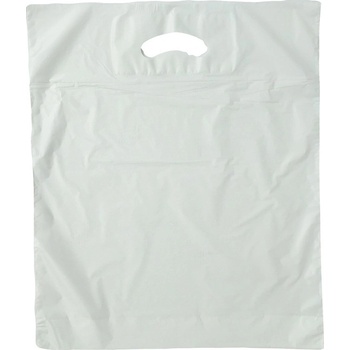 LDPE taška s prehmatom, 45x38x5 cm, biela