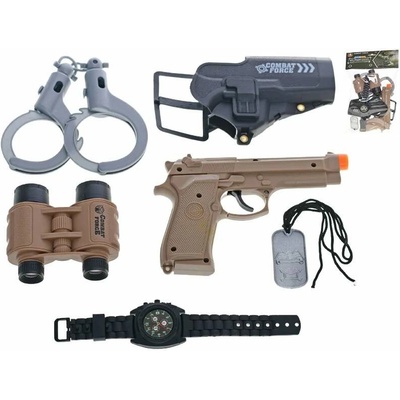 MIKRO TRADING Vojenský set s pistolí a doplňky 5ks v sáčku 75308