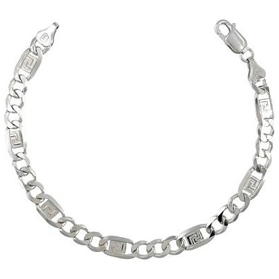 Infinitysilver stříbrný pánský náramek figaro se vzorem 1310150D10623