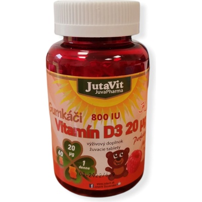 JutaVit Gumkáči Vitamín D3 20 µg Kids 60 kapsúl