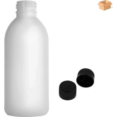 Tera plastová lahvička bílá s černým uzávěrem 250 ml 180 ks