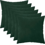 vidaXL Калъфка за възглавница 6 pcs HEERLEN Тъмнозелено 35 x 35 cm (908020)