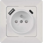 EMOS Електрическа розетка за домашна употреба с usb a+usb c (ems1486)