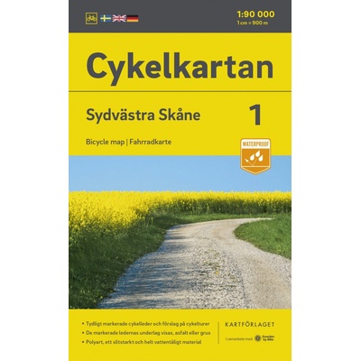 Craenen BBV distribuce cyklomapa Skane southwest 1:90 t. (č.1) voděodolná