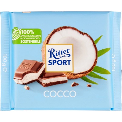 Ritter Sport Mliečna Čokoláda s Kokosom 100 g