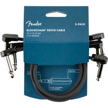 Image 1 of Fender Blockchain Patch Cables 30 cm A-A 3-pack