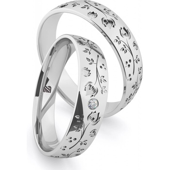 Blink Blink Kvetinové svadobné obrúčky 8309 BL