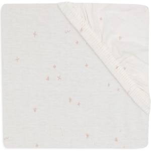 Jollein Бебешки чаршаф с ластик Jollein - Jersey, 60 x 120 cm, Twinkling Wild Rose (560405) - baby