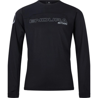 Endura Детска фланелка с дълъг ръкав за колоездене Endura Kid's MT500 Burner Trikot Langarm Cycling jersey - Schwarz - размер 11/12 Years (756-0168-0413)