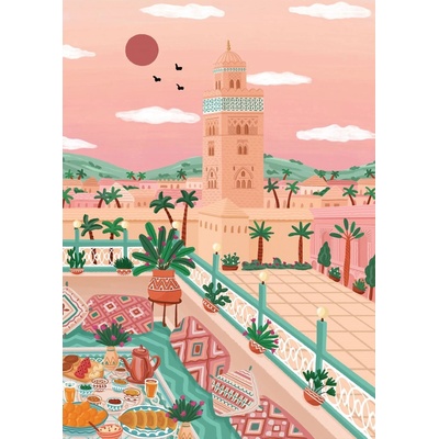 Pieces & Peace Mešita Koutoubia Maroko 1000 dielov