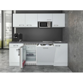 Flex Well Kuchyňa Joelina 210 cm/typ 4 chladnička/mikrovlnka/umývačka