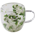 CupHup Стъклена термо чаша CupHup Passion Flower, Двойно дъно, Ageratum (02-13)