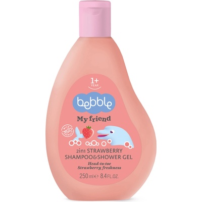 Bebble Detský šampón a sprchový gél 2v1 jahoda 250 ml
