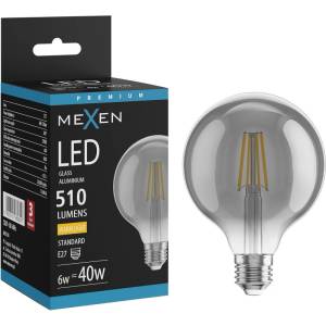Mexen Vintis LED нажежаема крушка E27, G95, 6W, Топла - 2700K, 510 lm, дим - L157-E27-0627-70 (L157-E27-0627-70)