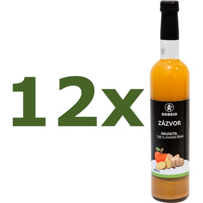Dobrio Zázvor s ovocím a medom ovocná šťava 12 x 500 ml