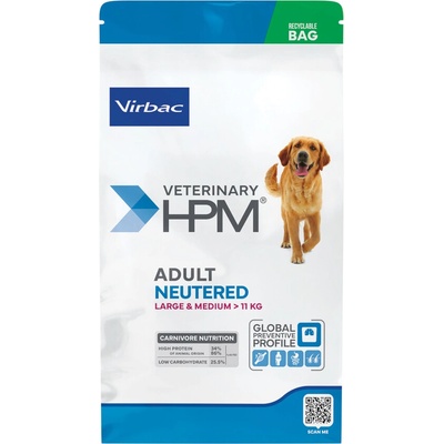 Virbac Veterinary HPM Adult Dog Neutered Large & Medium 16 kg