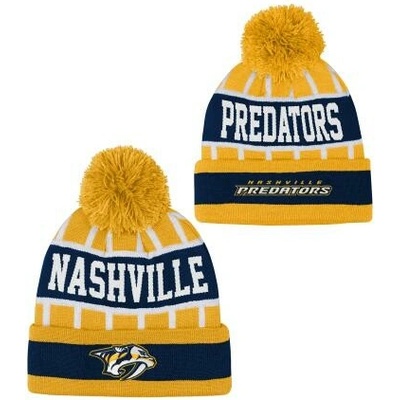 Outerstuff Dětská zimní čepice Nashville Predators NHL Go Fast Cuffed Knit W Pom