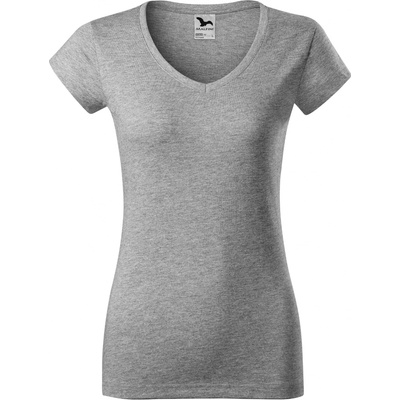Malfini Fit V-neck 162 tmavě šedý melír