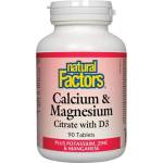 Natural Factors Calcium & Magnesium Citrate with D3 [90 Таблетки]